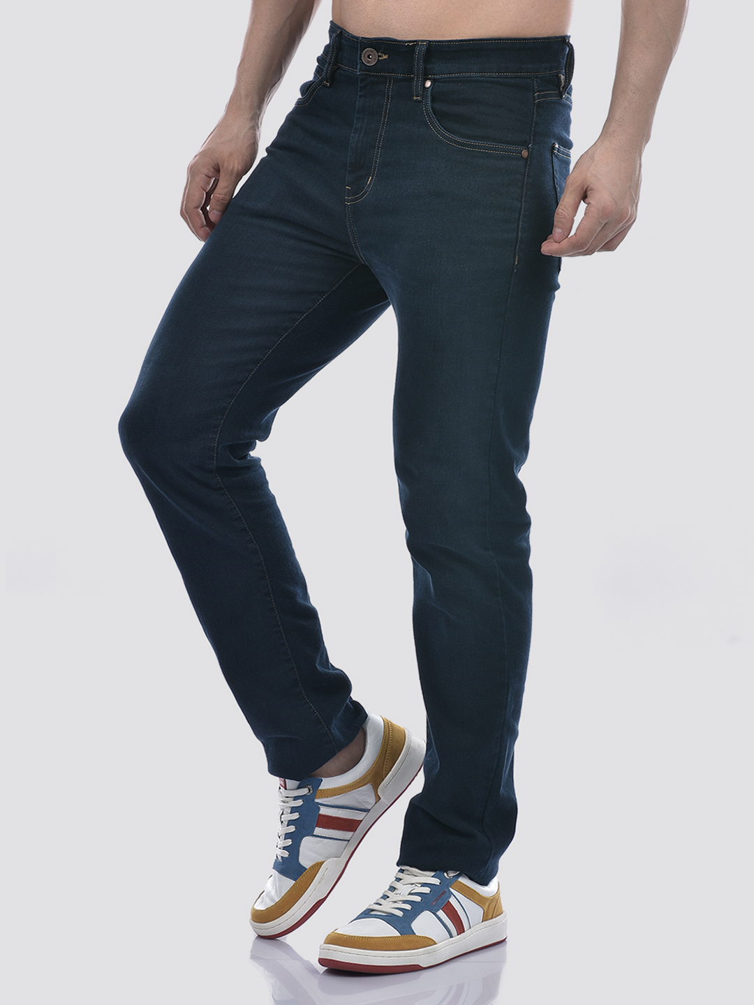 Numero Uno Men Dark Blue Slim Fit Sustainable Jeans